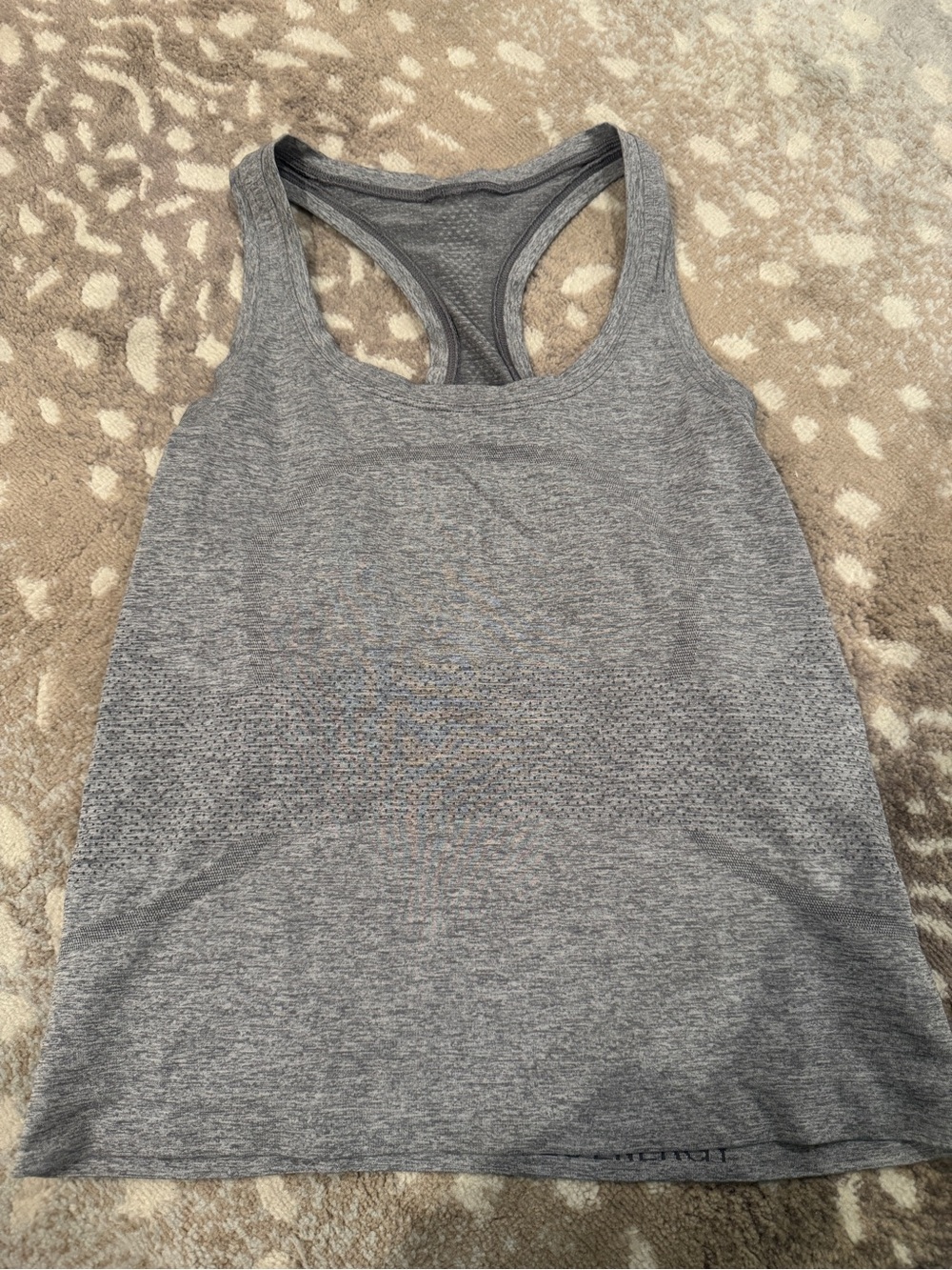 lululemon athletica Gray Racerback Seamless Tank